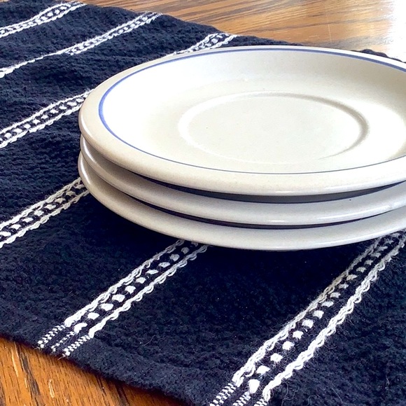 PFALTZGRAFF | Set of 3 Vtg Blue Trim Appetizer Plates - Picture 2 of 8